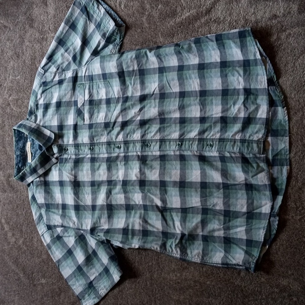 7 Diamonds plaid shirt with bandana print facing